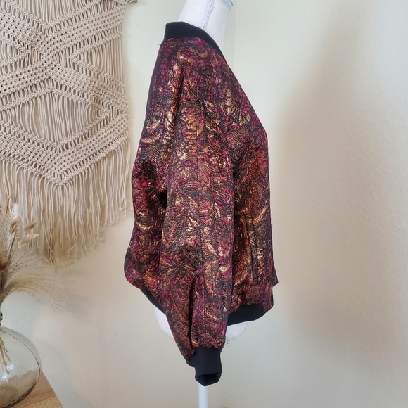 LAFAYETTE 148 Silk blend Printed Evening Jacket! Size Large! - Picture 2 of 9